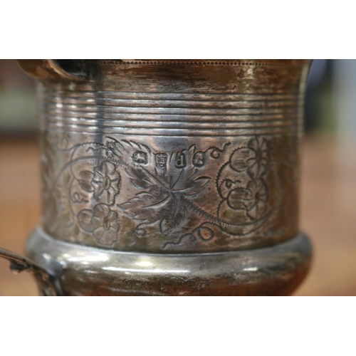 1615 - Antique hallmarked sterling silver pedestal mustard pot, with a later applied lid, also with a later... 