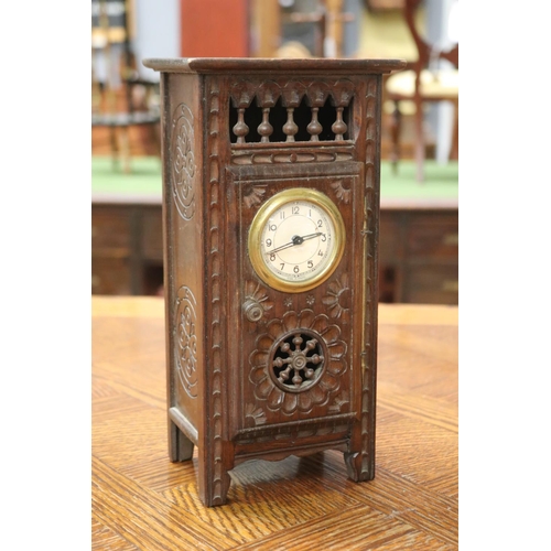 1630 - Miniature French Brittany clock armoire, unknown working condition