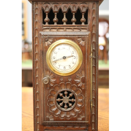 1630 - Miniature French Brittany clock armoire, unknown working condition