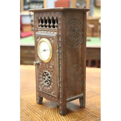 1630 - Miniature French Brittany clock armoire, unknown working condition