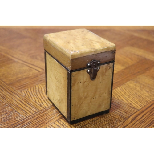 1632 - Wooden games box, with contents, approx 15cm H x 905cm W x 11.5cm D