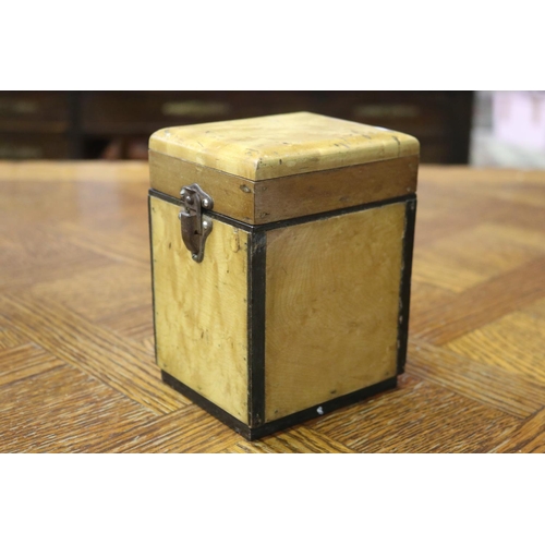 1632 - Wooden games box, with contents, approx 15cm H x 905cm W x 11.5cm D