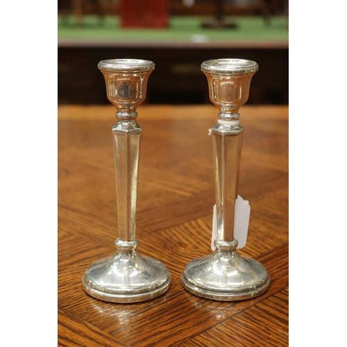 1650 - Pair of sterling silver candlesticks, approx 16cm H (2)