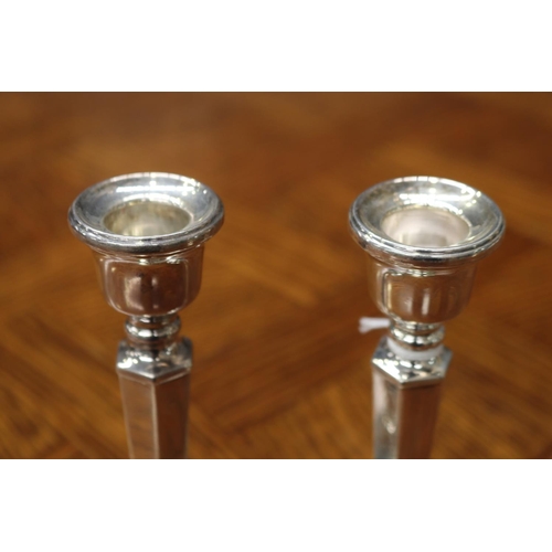 1650 - Pair of sterling silver candlesticks, approx 16cm H (2)