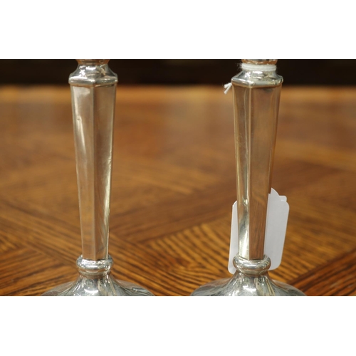 1650 - Pair of sterling silver candlesticks, approx 16cm H (2)