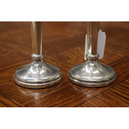 1650 - Pair of sterling silver candlesticks, approx 16cm H (2)