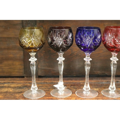 1658 - Set of six hock glasses, each approx 22cm H  (6)