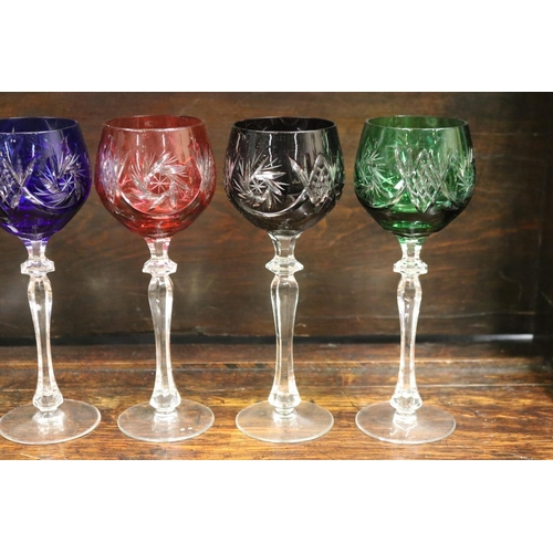 1658 - Set of six hock glasses, each approx 22cm H  (6)