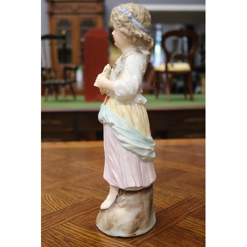 1681 - Bisque figure of a young girl, approx 33cm H