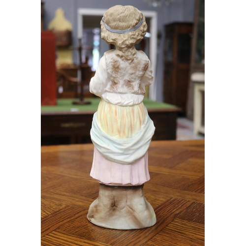 1681 - Bisque figure of a young girl, approx 33cm H