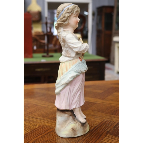 1681 - Bisque figure of a young girl, approx 33cm H