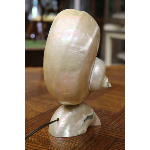 1685 - Decorative shell light, working at time of inspection, approx 22cm H x 13cm W