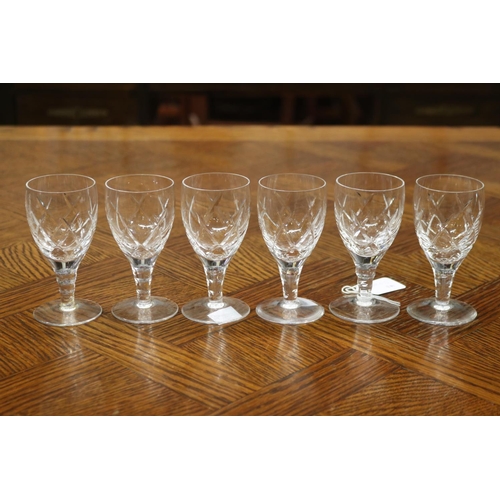 1692 - Lot of six glasses, marked Stuart England, each approx 11cm H