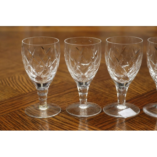 1692 - Lot of six glasses, marked Stuart England, each approx 11cm H