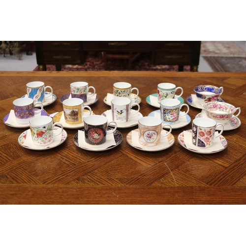 1700 - Good collection of The Coalport Museum Historic Coffee Cup Collection cups & saucers