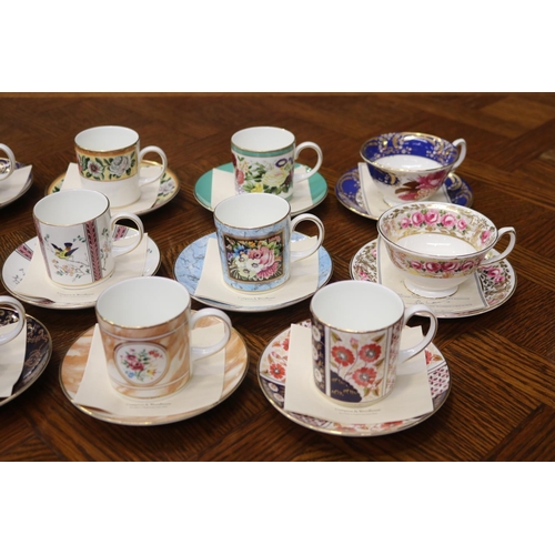 1700 - Good collection of The Coalport Museum Historic Coffee Cup Collection cups & saucers