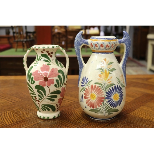 1725 - Good assorted lot of painted ceramics to include French Henriot Quimper vases, posy vase, etc, appro... 