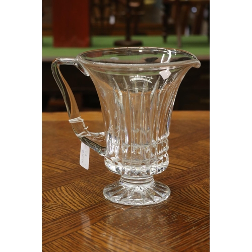 1740 - French glass water jug, approx 21cm H