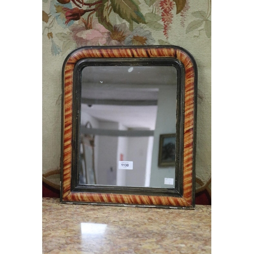 1130 - Small French Louis Philippe mirror, approx 43cm H x 37cm W