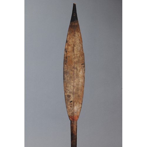 36 - Figurative Buka / Bougainville Island Canoe Paddle, Solomon Islands. Carved and engraved hardwood an... 