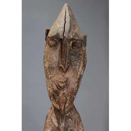 98 - Kwoma Spirit Figure - Washkuk Mountains, Papua New Guinea. Carved and engraved hardwood and natural ... 