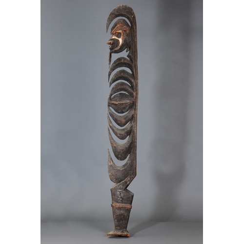 84 - Yipwon Figure, Karawari River, Papua New Guinea. Carved and engraved hardwood and natural pigment. S... 