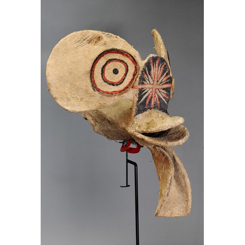88 - Baining Barkcloth Mask, Gazelle Peninsula, New Britain, Papua New Guinea. Tapa and natural pigment. ... 