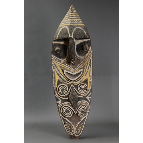 96 - Kwoma Yina Head, Washkuk Hills, Papua Guinea. Carved and engraved hardwood and natural pigment. Appr... 