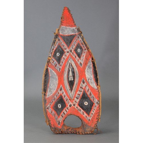 113 - Abelam polychrome Yam-board, Maprik, Papua New Guinea. Carved and engraved wood and natural pigment.... 