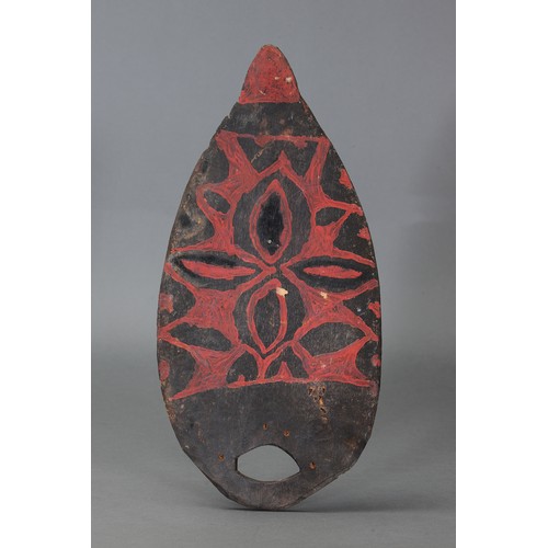 114 - Abelam polychrome Yam-board, Maprik, Papua New Guinea. Carved and engraved wood and natural pigment.... 