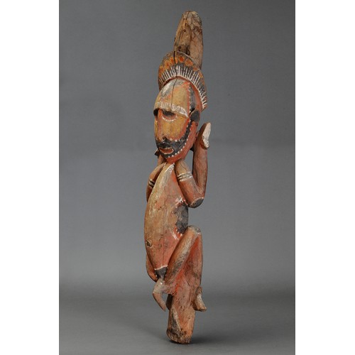 120 - Fine Abelam Figure, Maprik, Papua New Guinea. Carved and engraved hardwood and natural pigment. Late... 