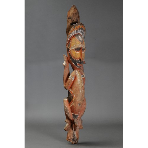120 - Fine Abelam Figure, Maprik, Papua New Guinea. Carved and engraved hardwood and natural pigment. Late... 