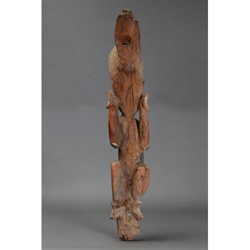 120 - Fine Abelam Figure, Maprik, Papua New Guinea. Carved and engraved hardwood and natural pigment. Late... 