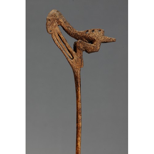 130 - Pair of Lime Spatulas, Iatmul, Middle Sepik, Papua New Guinea. Carved cassowary bone. Lime stick is ... 