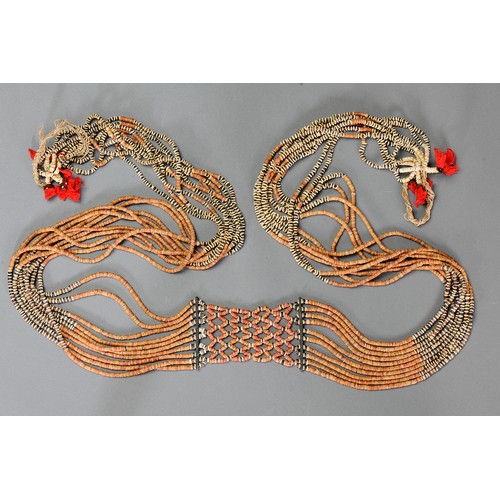 135 - early Tafuli’ae (shell wealth) Malaita, Solomon Islands. Ten lengths of shell beads consisting of re... 
