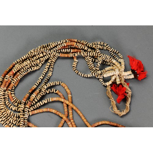 135 - early Tafuli’ae (shell wealth) Malaita, Solomon Islands. Ten lengths of shell beads consisting of re... 