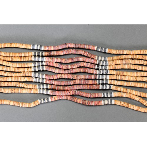 136 - Massive Tafuli’ae (shell wealth) Malaita, Solomon Islands. Ten lengths of shell beads consisting of ... 