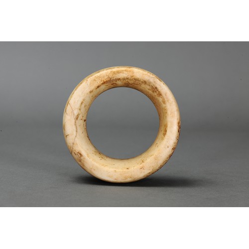 140 - Early Clamshell Currency Ring, Solomon Islands. Carved tridacna clam shell. Solomon Islands native c... 