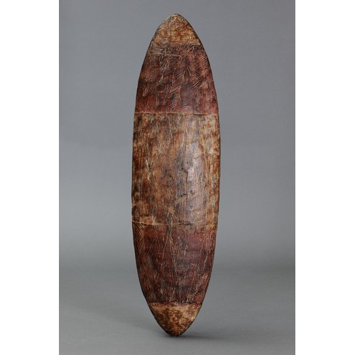 151 - Superb early Incised Parrying Shield, Northern New South Wales and South Western Queensland. Carved ... 
