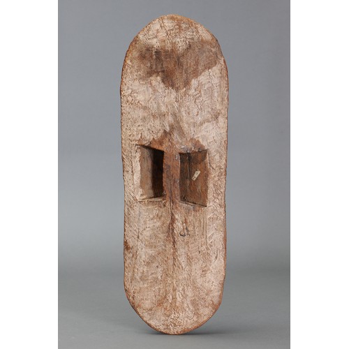 152 - Rare early GULMARI SHIELD, North Eastern Queensland. Carved and engraved hardwood and natural pigmen... 