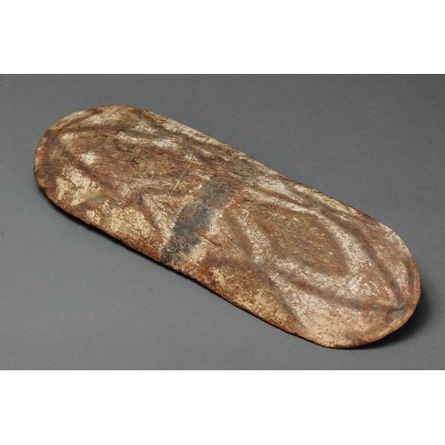 152 - Rare early GULMARI SHIELD, North Eastern Queensland. Carved and engraved hardwood and natural pigmen... 