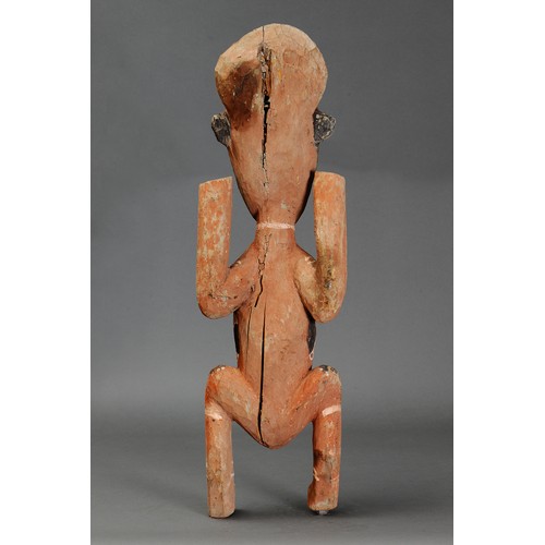 330 - Abelam Figure, Maprik, Papua New Guinea. Carved and engraved hardwood and natural pigment. Approx L7... 