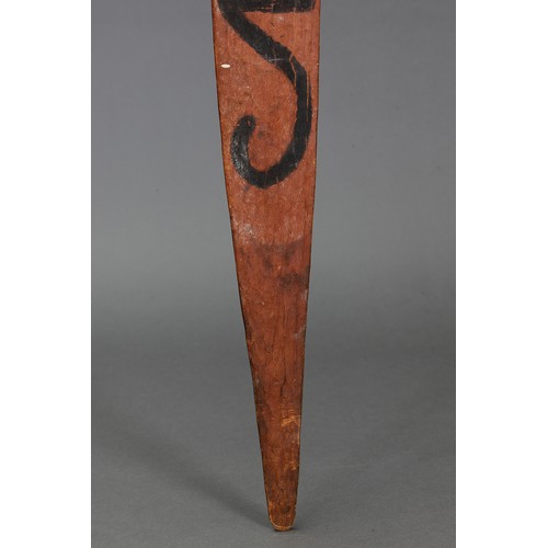 157 - Rare early Ceremonial Sacred Board, Desert North, Northern Territory, Australia. Carved wood and nat... 