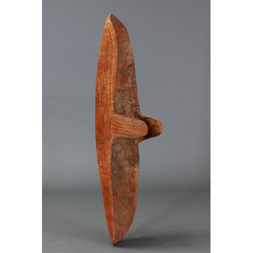 158 - Fine Incised Coolamon, South Australia. Carved and engraved hardwood. Approx L50.5 x 15cm. PROVENANC... 