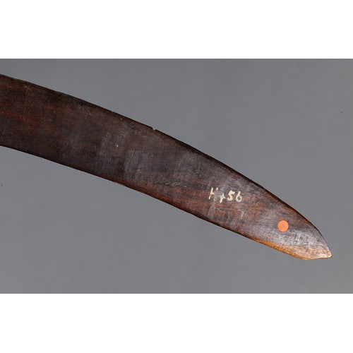 164 - Early Engraved Boomerang, Western New South Wales / Southern Queensland. Carved and engraved hardwoo... 