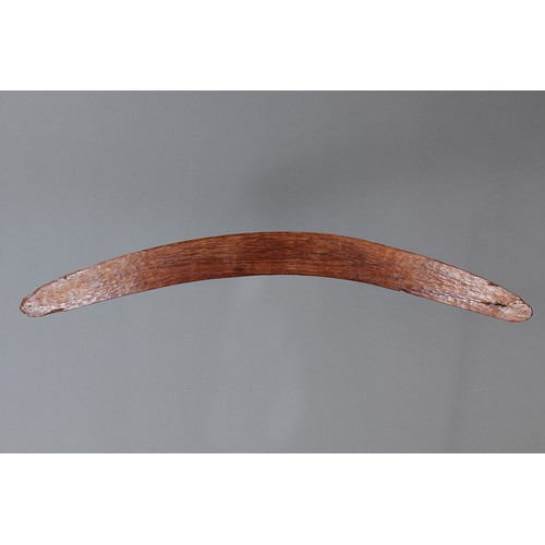 167 - Fine Early Large Western Desert Boomerang, Western Australia. Carved and adzed hardwood. Of plano-co... 