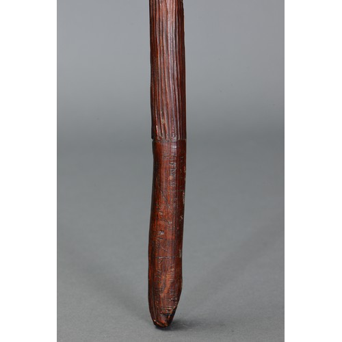 176 - Early FIGHTING Club, Western Australia. Carved and engraved hardwood. Approx L75cm. PROVENANCE John ... 