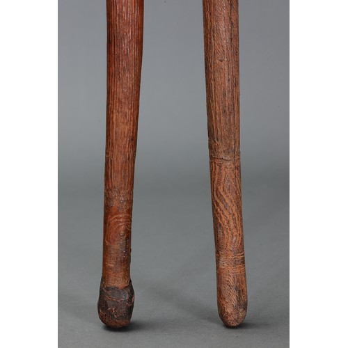 177 - Two Fine Early Pole Clubs, Western Desert/Central Australia. Carved and engraved hardwood and spinif... 