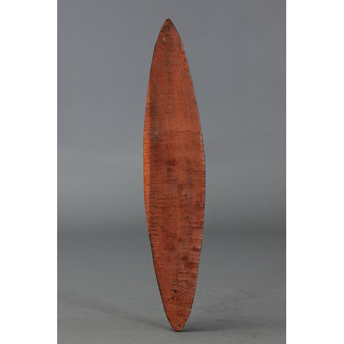 178 - Fine Incised Bullroarer, Central Australia. Carved and engraved hardwood and natural pigments. The B... 