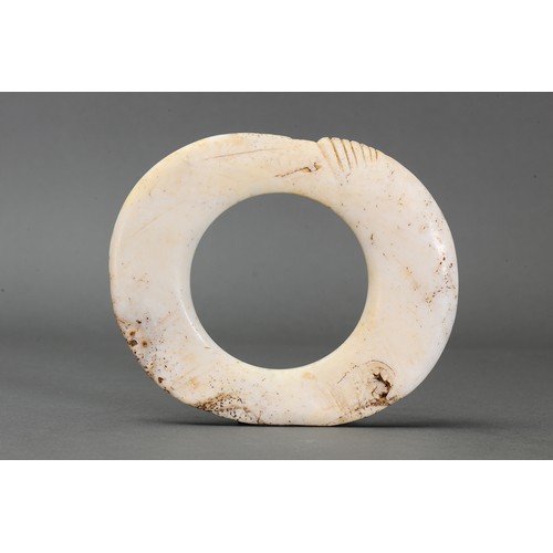 219 - Early Large Yua Ring - Boiken/Abelam People, Prince Alexander Ranges, Papua New Guinea. Carved and e... 